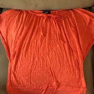 AGB orange medium blouse. see through